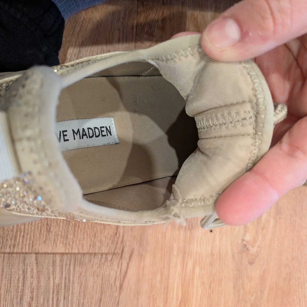 Steve Madden Tan Sneakers with Rhinestones - Picture 11 of 12